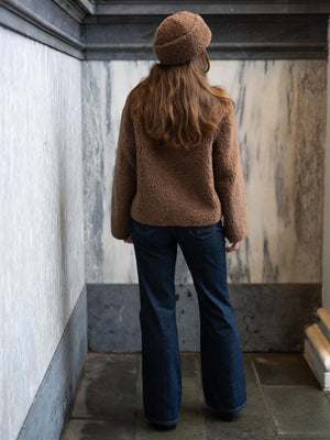 Christian Aks Zola Lamb Fur Jacket Cappucino