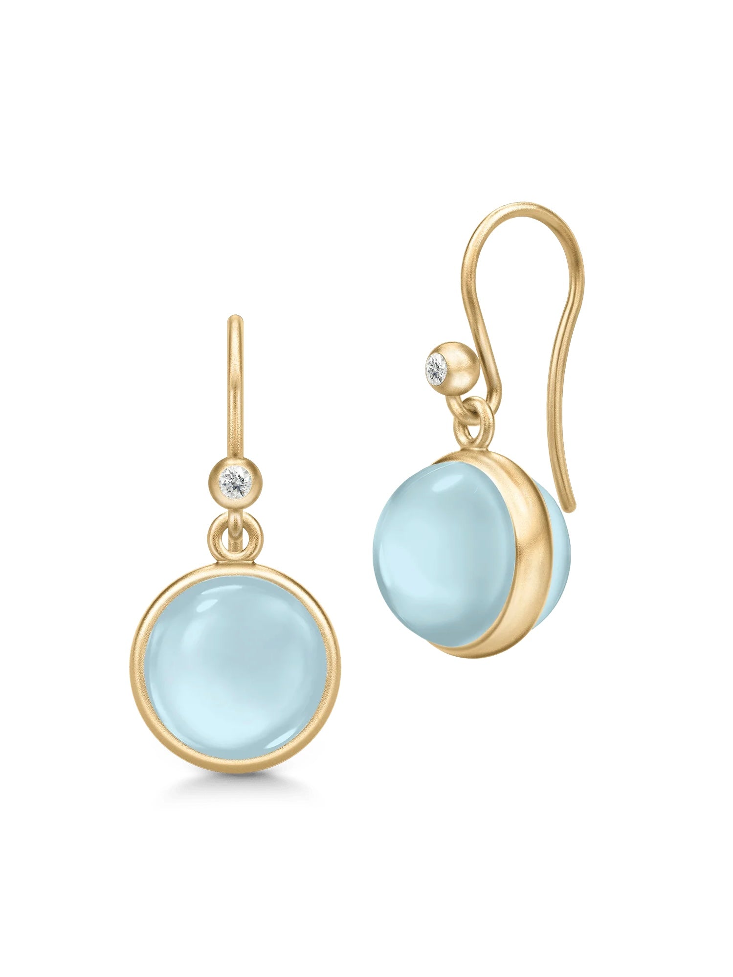 Julie Sandlau Prime Earrings Milky Aqua Crystal