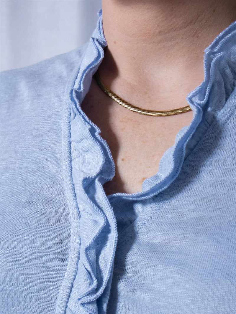 Ella&il Karianne Linen Tee Kentucky Blue