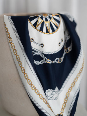 Stenströms Scarf 50x50 Navy Pattern