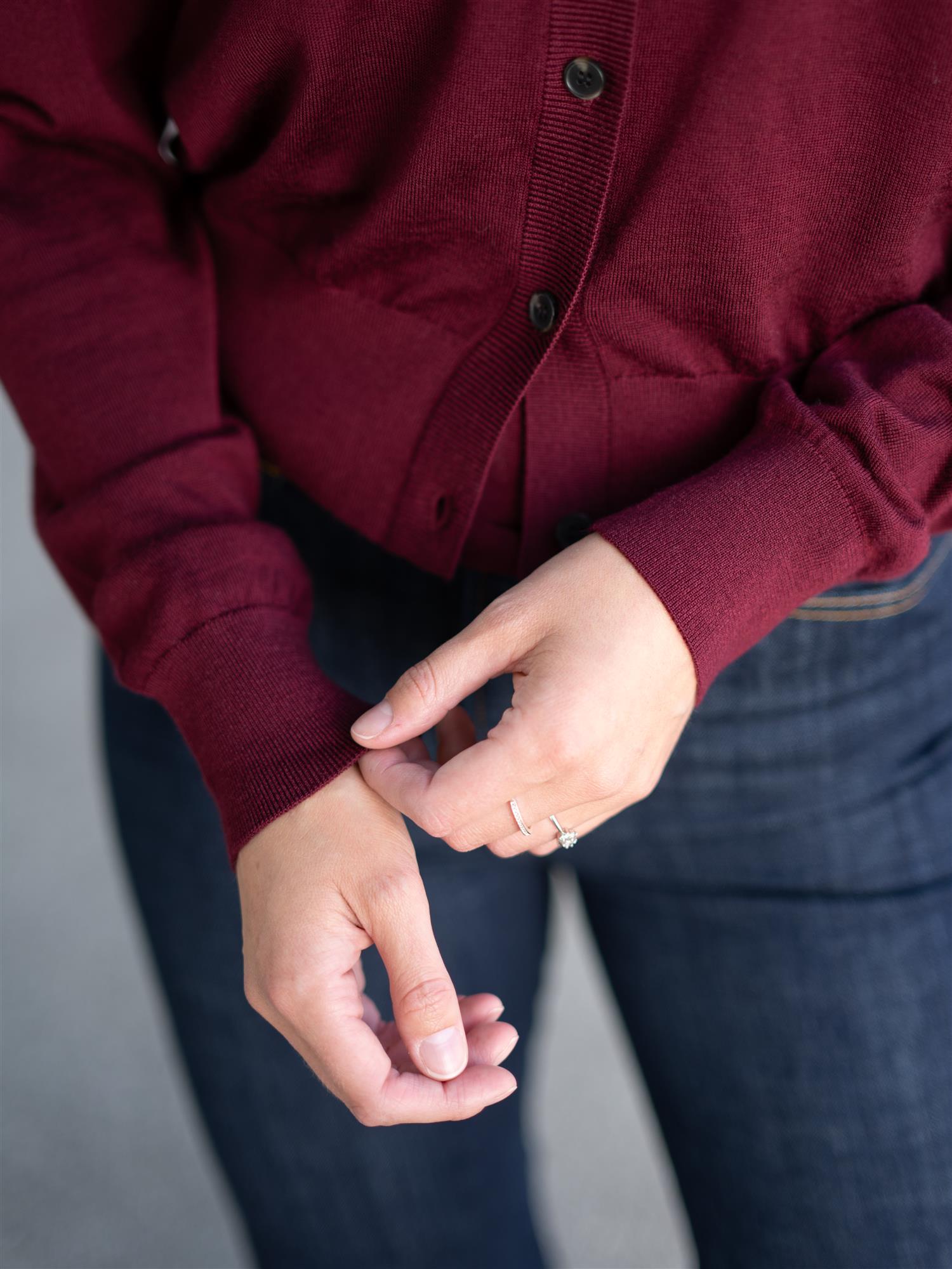 Lilja Merino Cardigan Plum
