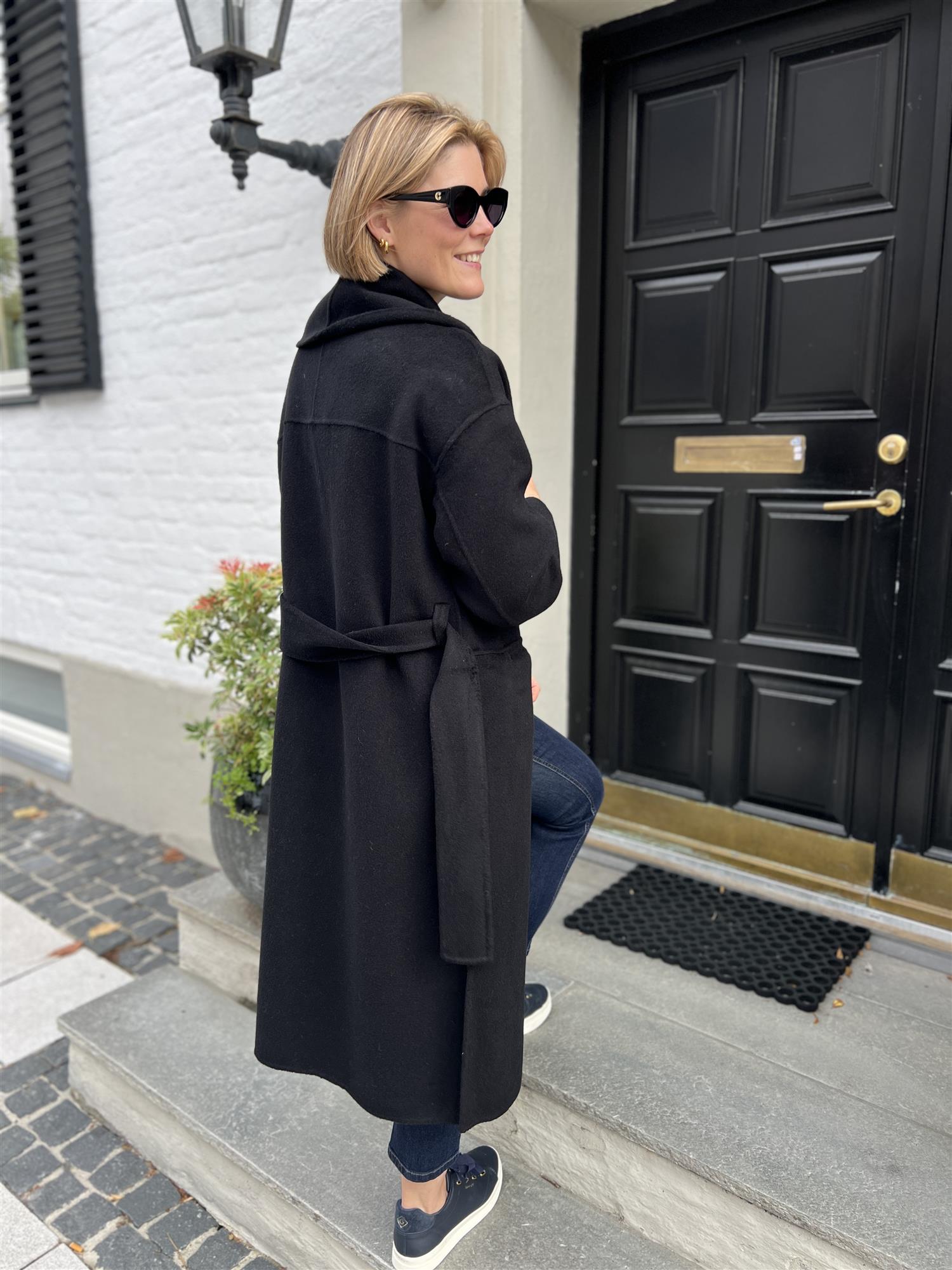 Christian Aks Amara Wool Coat Black