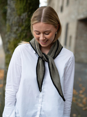 Christian Aks Mina Stitched Merino Scarf Wood