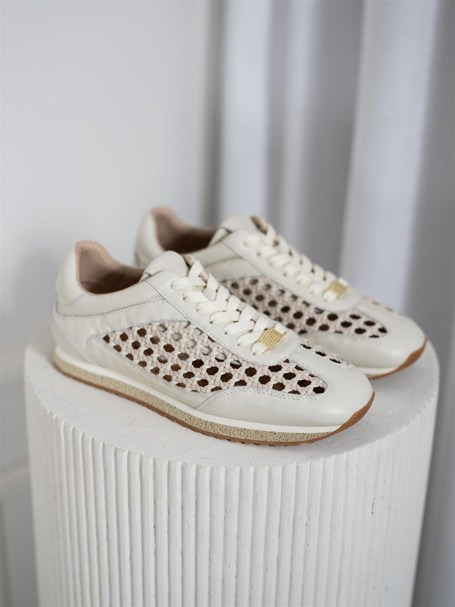 Laura Bellariva 1-Woven Bianco/Taupe
