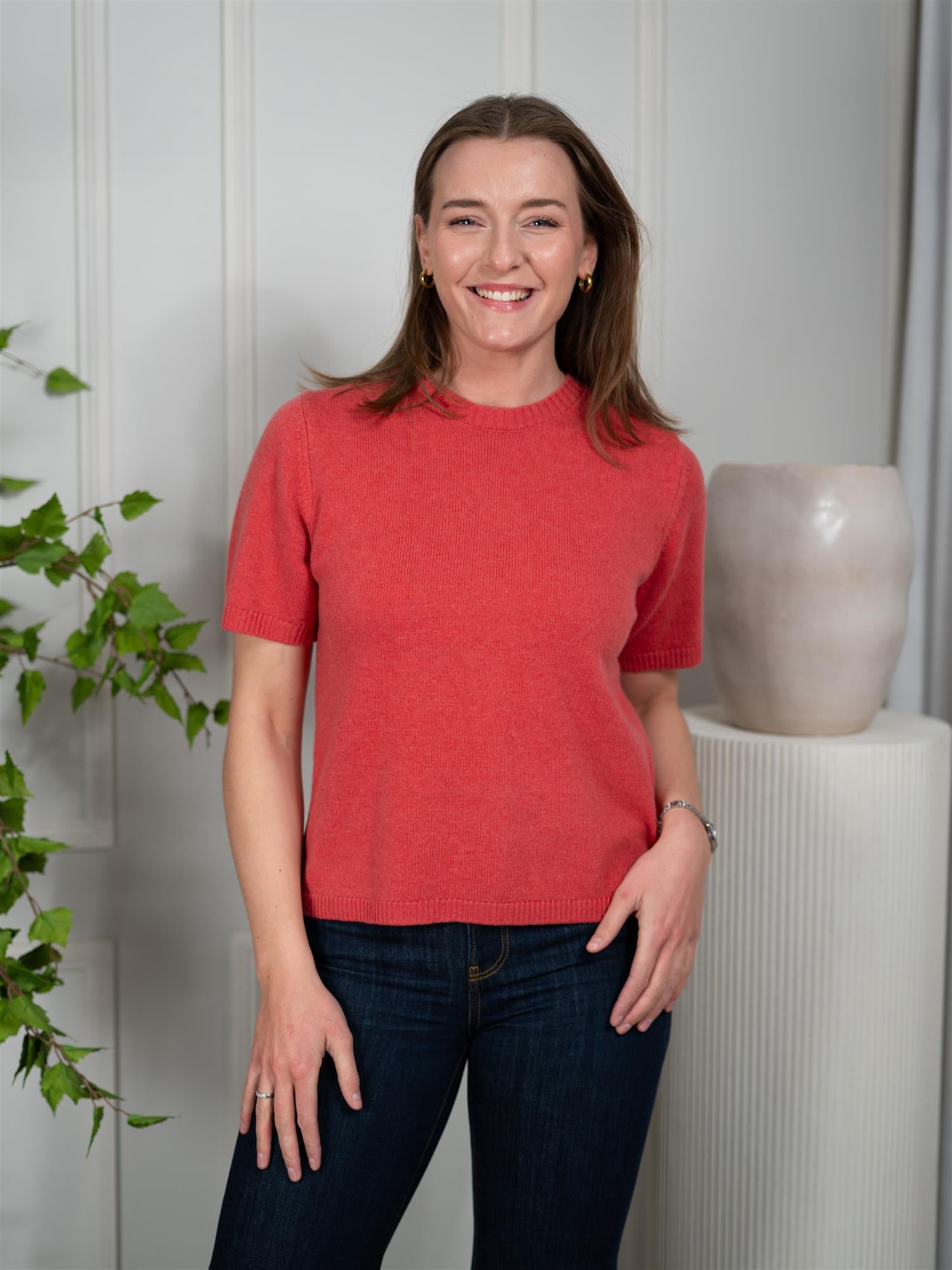 Dear Dharma Linea Tee Coral