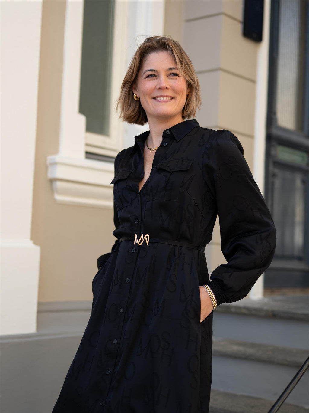 Mos Mosh Raya Monogram Dress