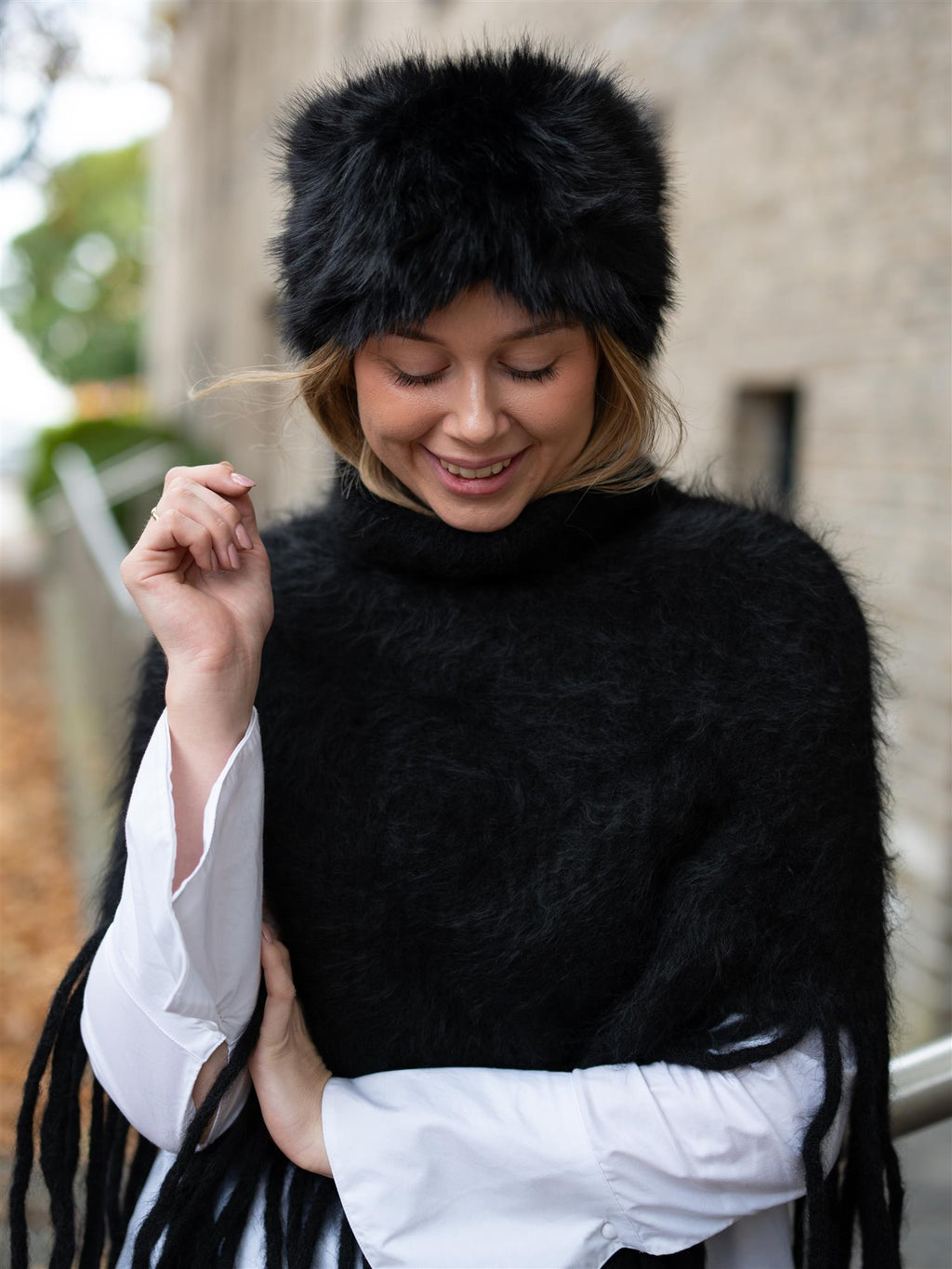 Ella&il Mia Fake Fur Headband Black