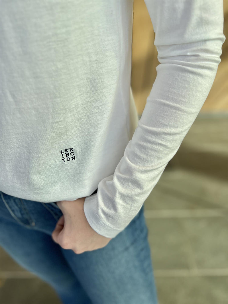 Lexington Micaela Long Sleeve Tee Hvit