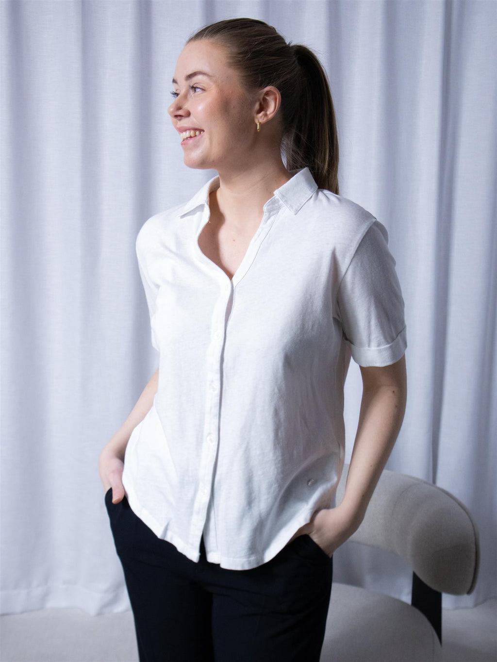 Mos Mosh Aila SS Jersey Shirt White