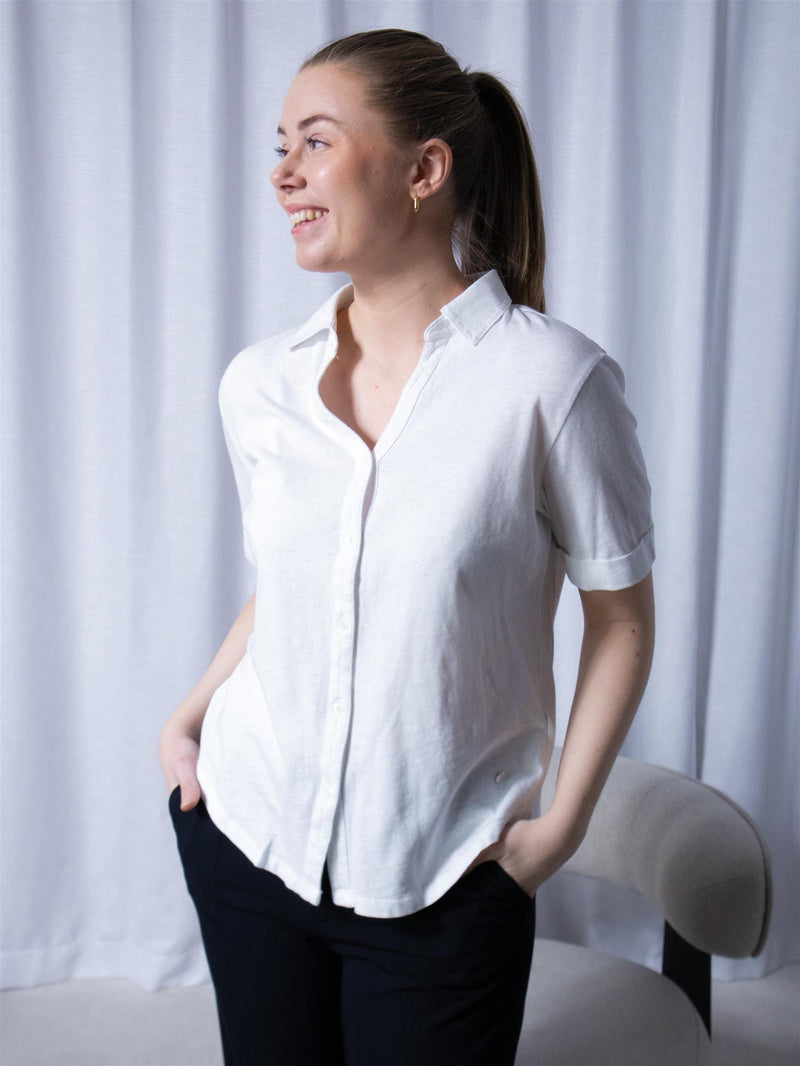 Mos Mosh Aila SS Jersey Shirt White