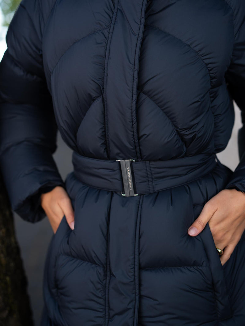 Colmar Long Quilted Jacket With Hood