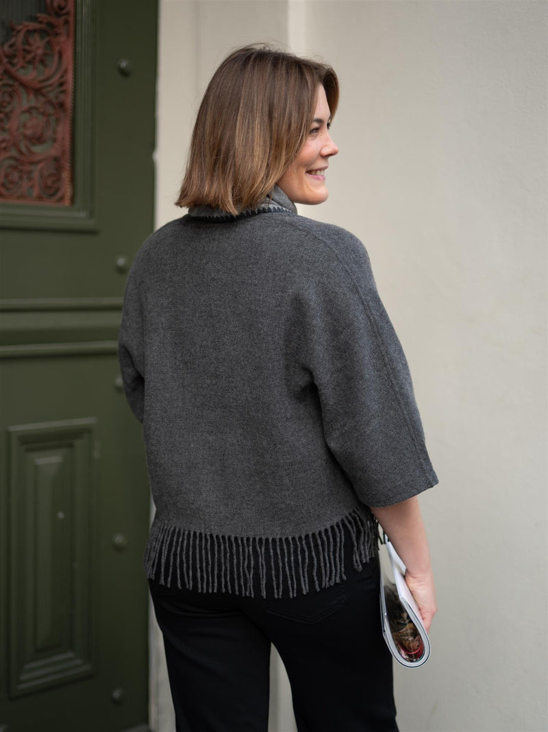 Christian Aks Keyla Lambswool Jacket Grey Mel