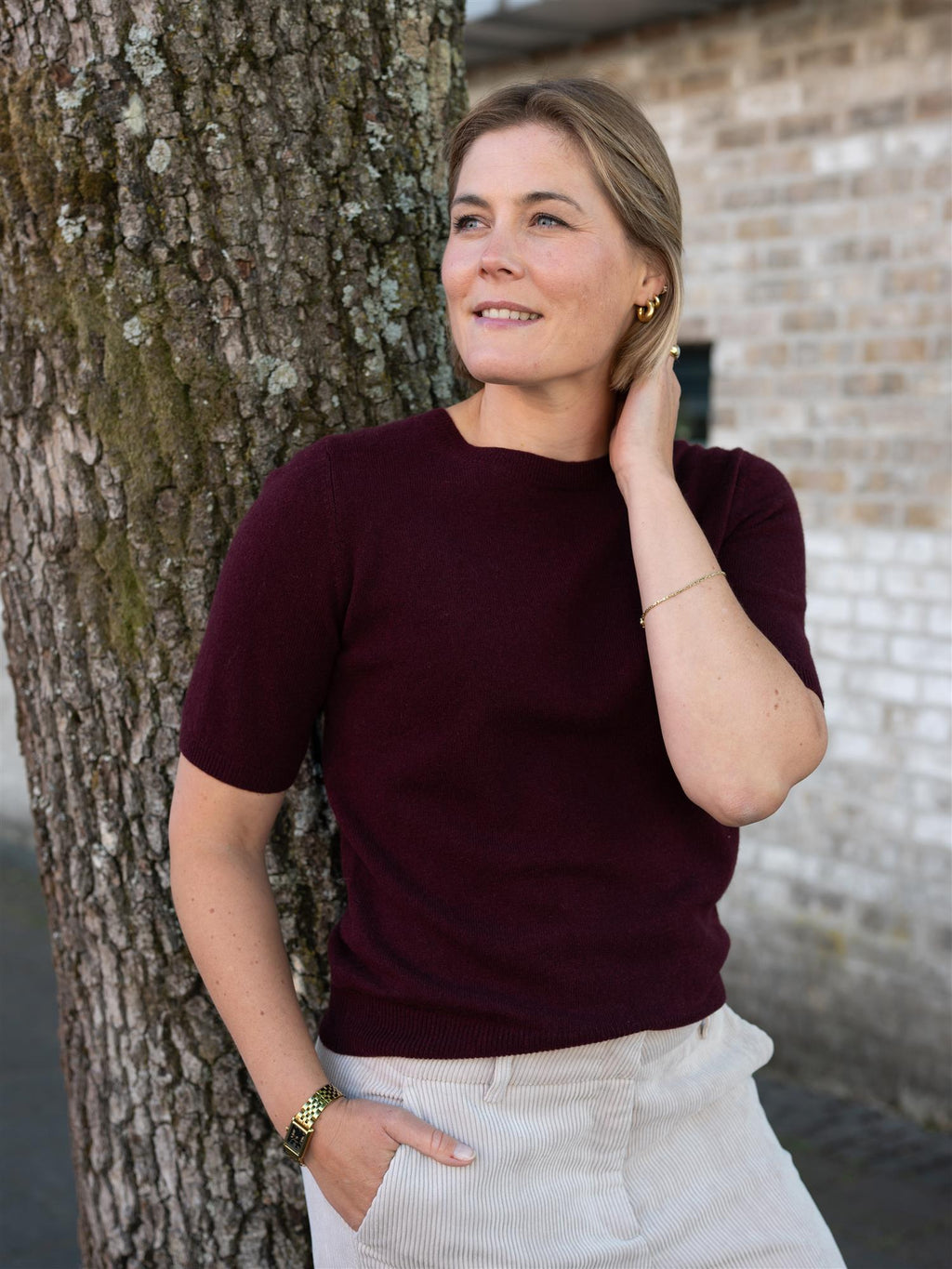 Dear Dharma Marthe Tee Plum