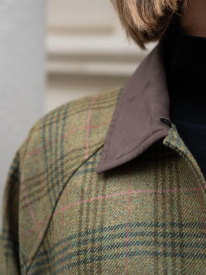 Barbour Flax Lily Wool Cape Dark Moss