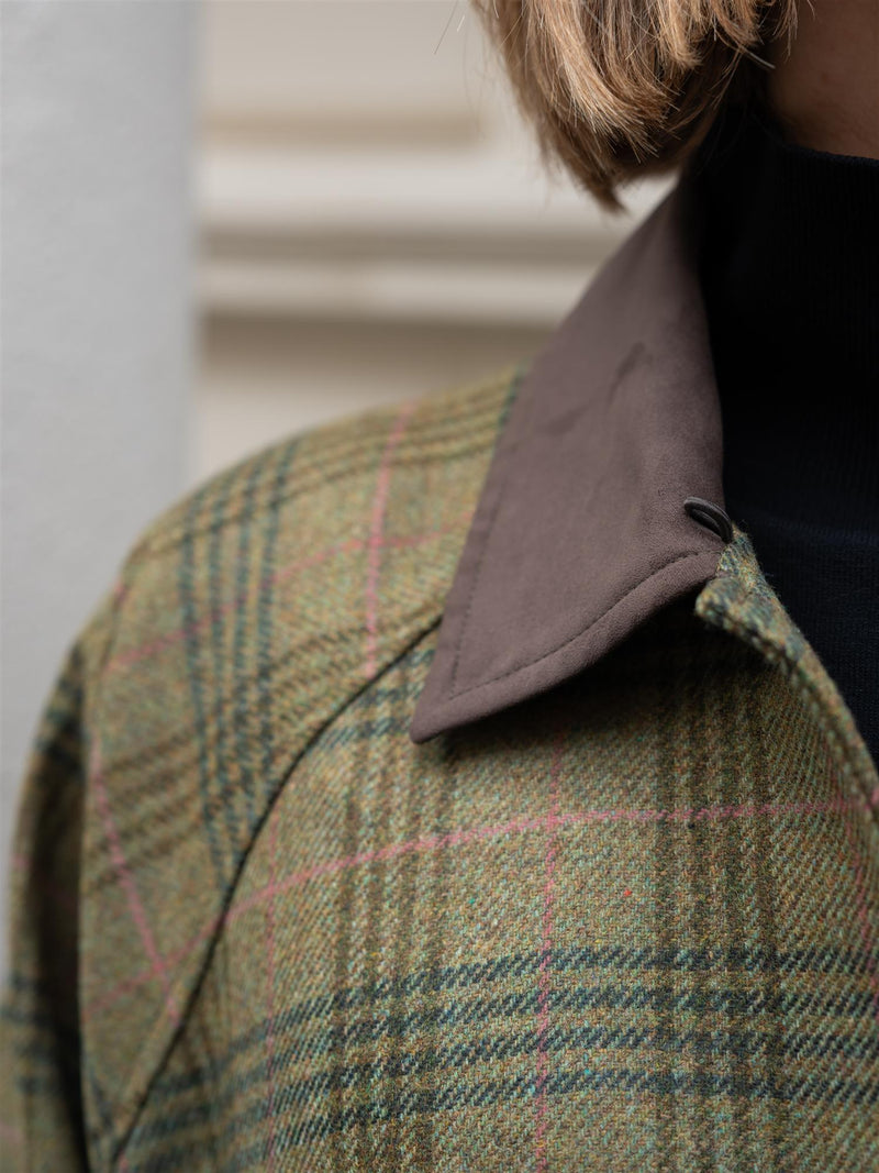 Barbour Flax Lily Wool Cape Dark Moss