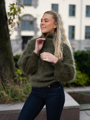 Ella&il Li Chunky Sweater Moss Green
