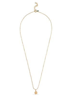 Enamel Four-Leaf Clover Necklace
