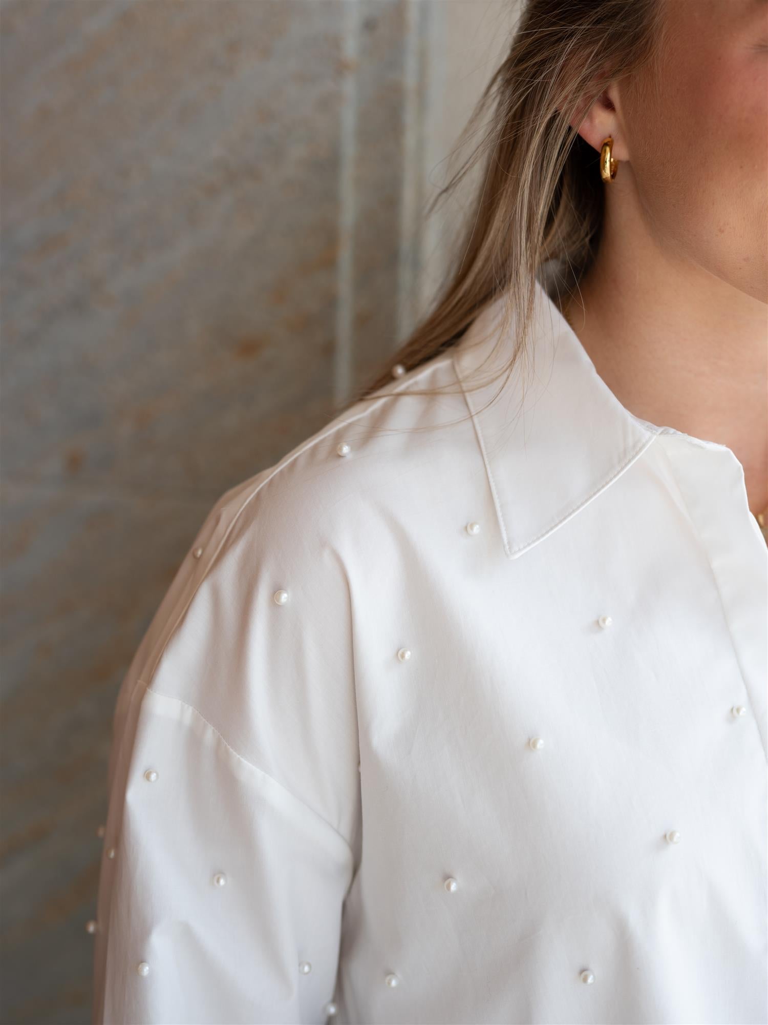Nell Pearl Shirt White