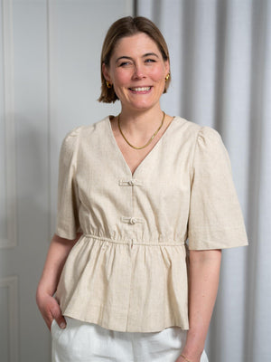 Christian Aks Monic Linen Top Sand