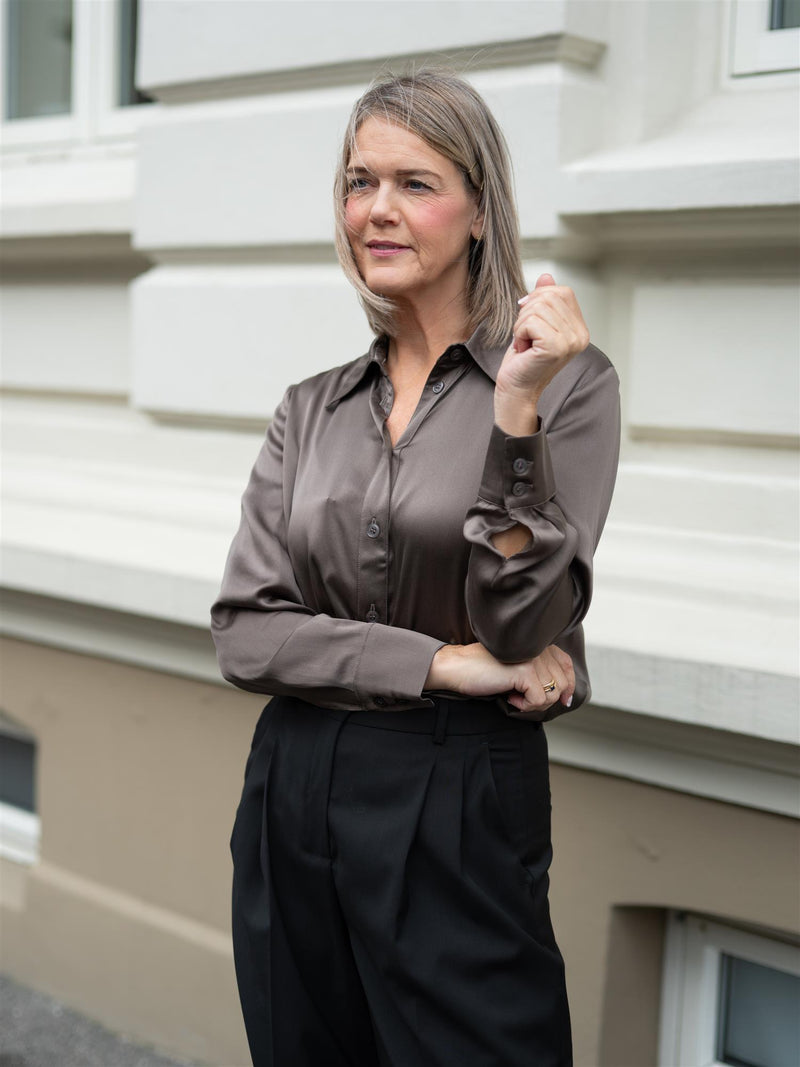 Sand Matt Latia Blouse Grey