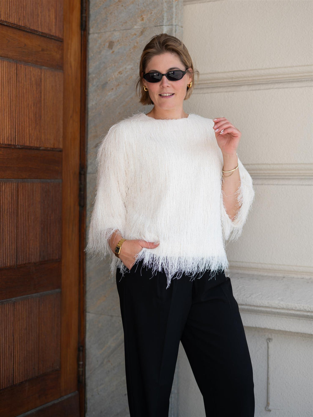 ONE and OTHER Leonora Top Winter White
