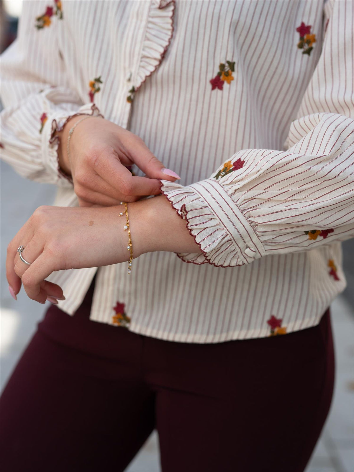 Checked Shirt with Embroidery