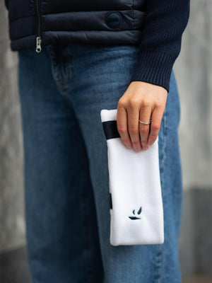 Kibo Classic Stripe Headband White w/Navy