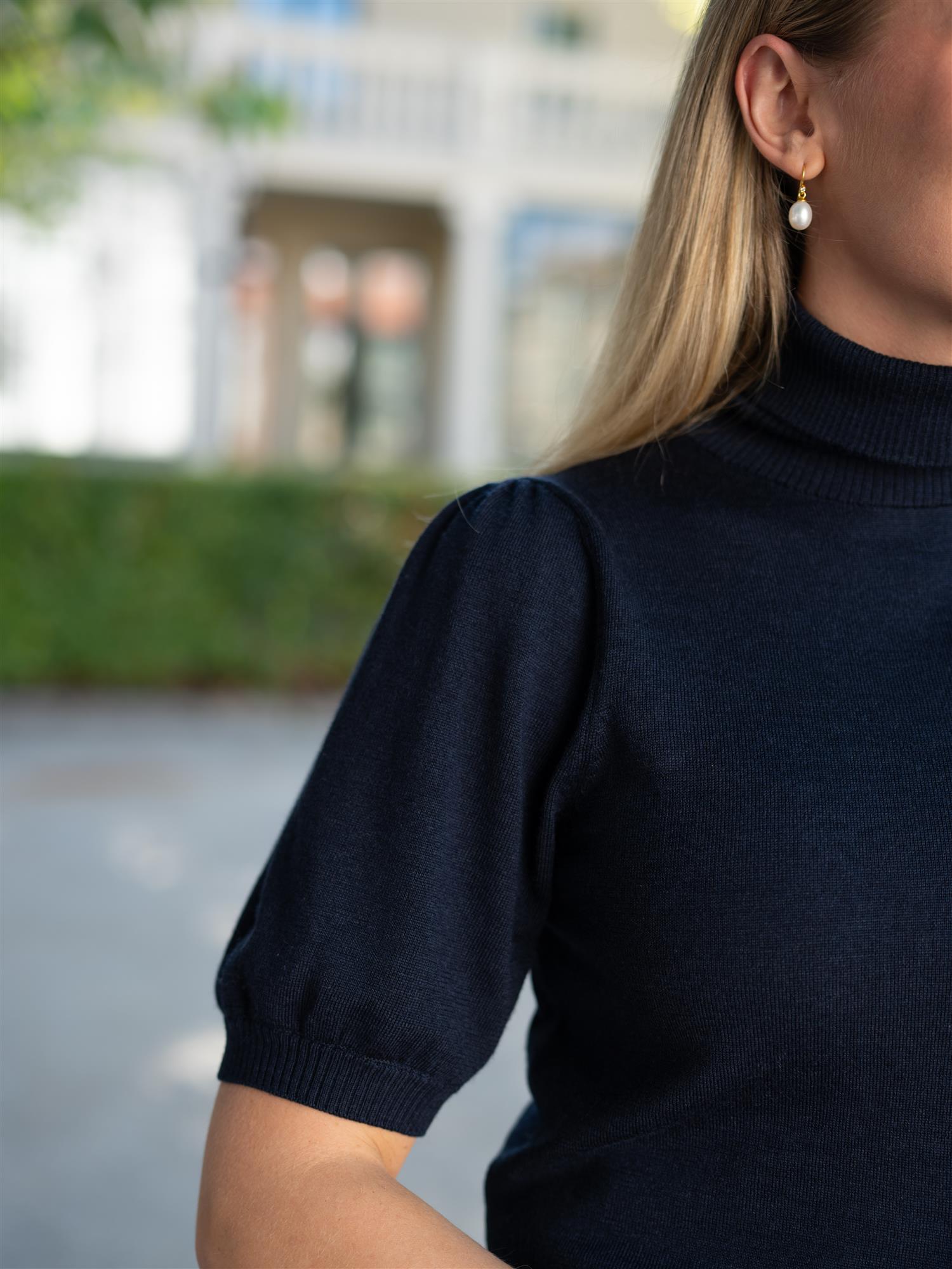 Merino Puff Tee Navy