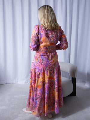 Hale Bob Clementine Long Dress Pink