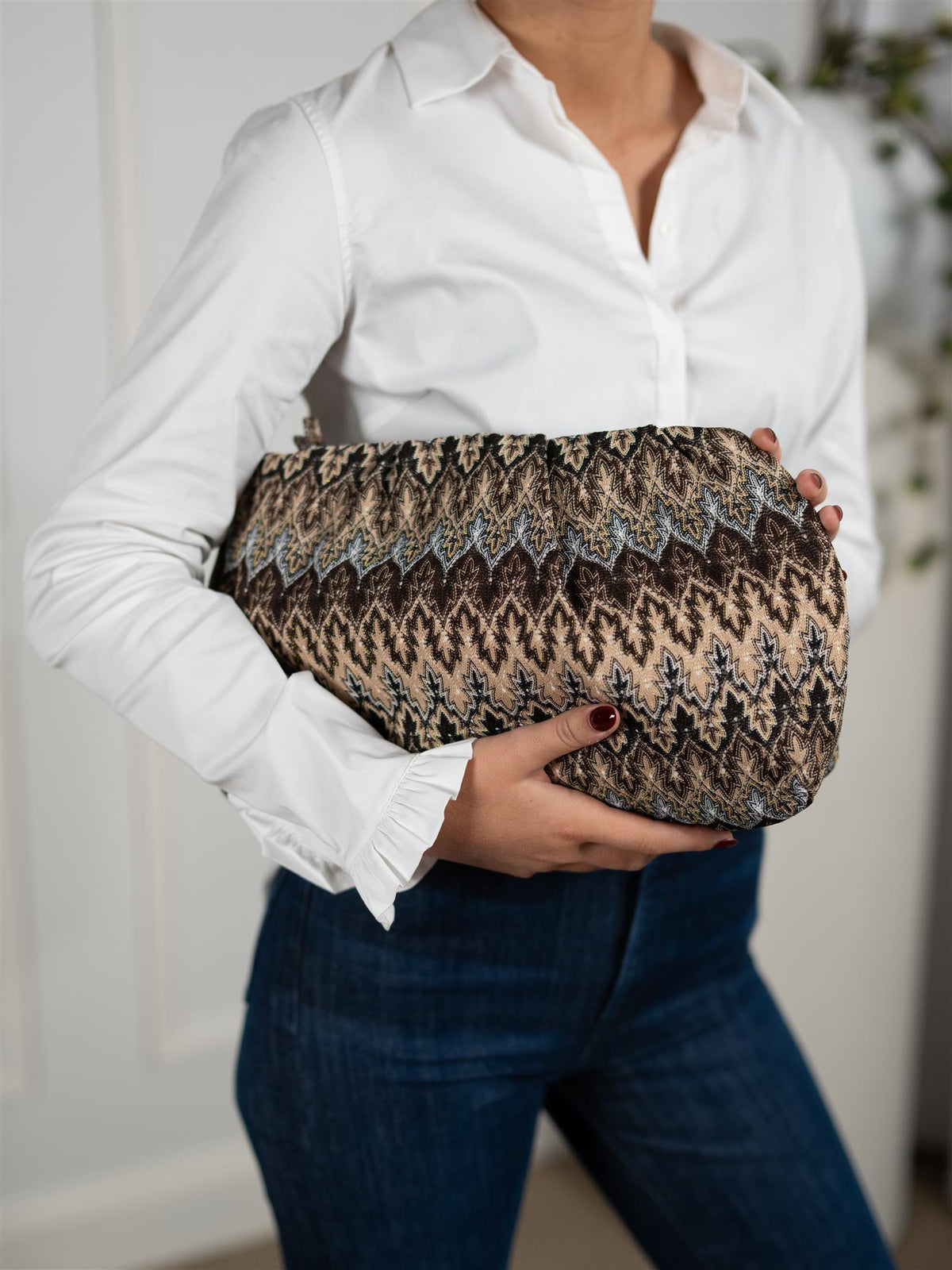 Pala Maxi Clutch Bag Sand/Brown
