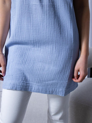 Denim Studio Rim Double Gaze De Coton Bleu De Provence