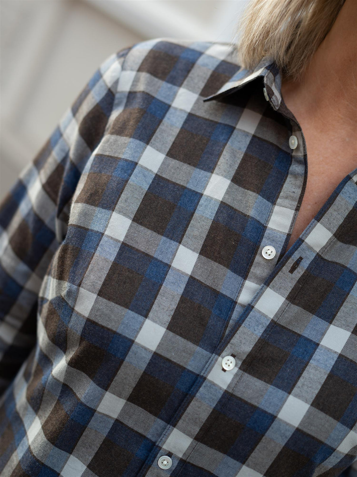 Plaid Cotton Twill Shirtdress