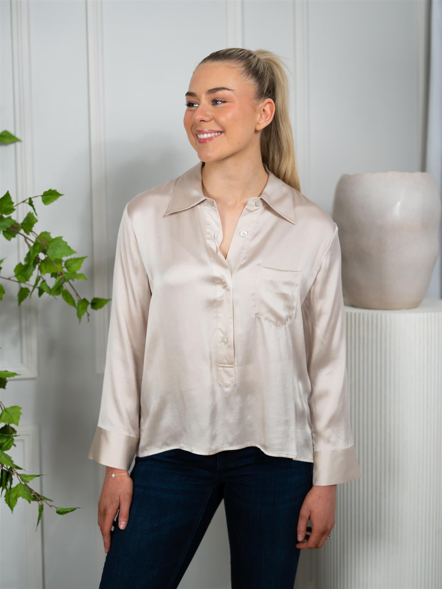 Sand Matt Nepeta Shirt Beige