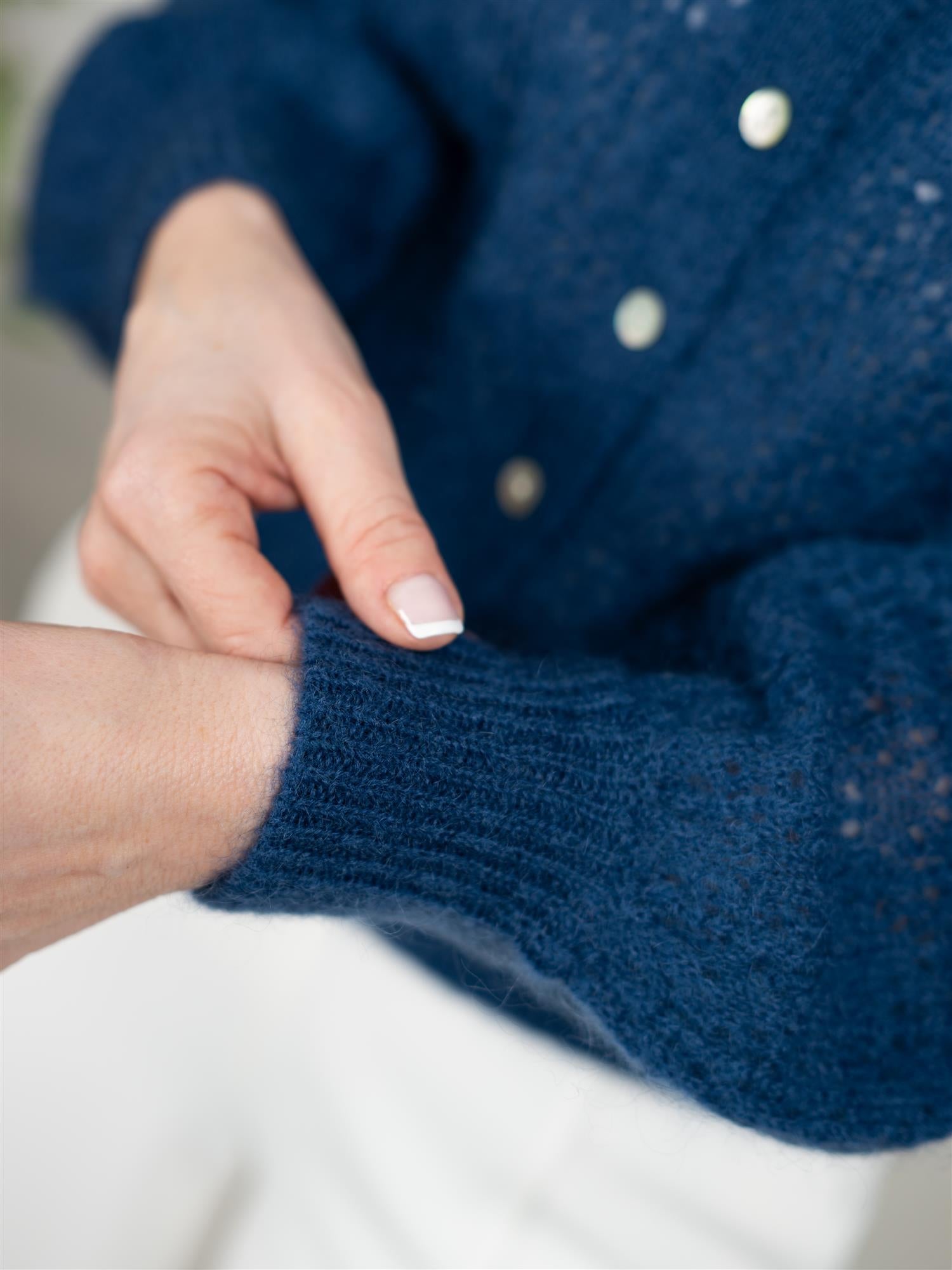 Dear Dharma Aimi Cardigan Ocean Blue