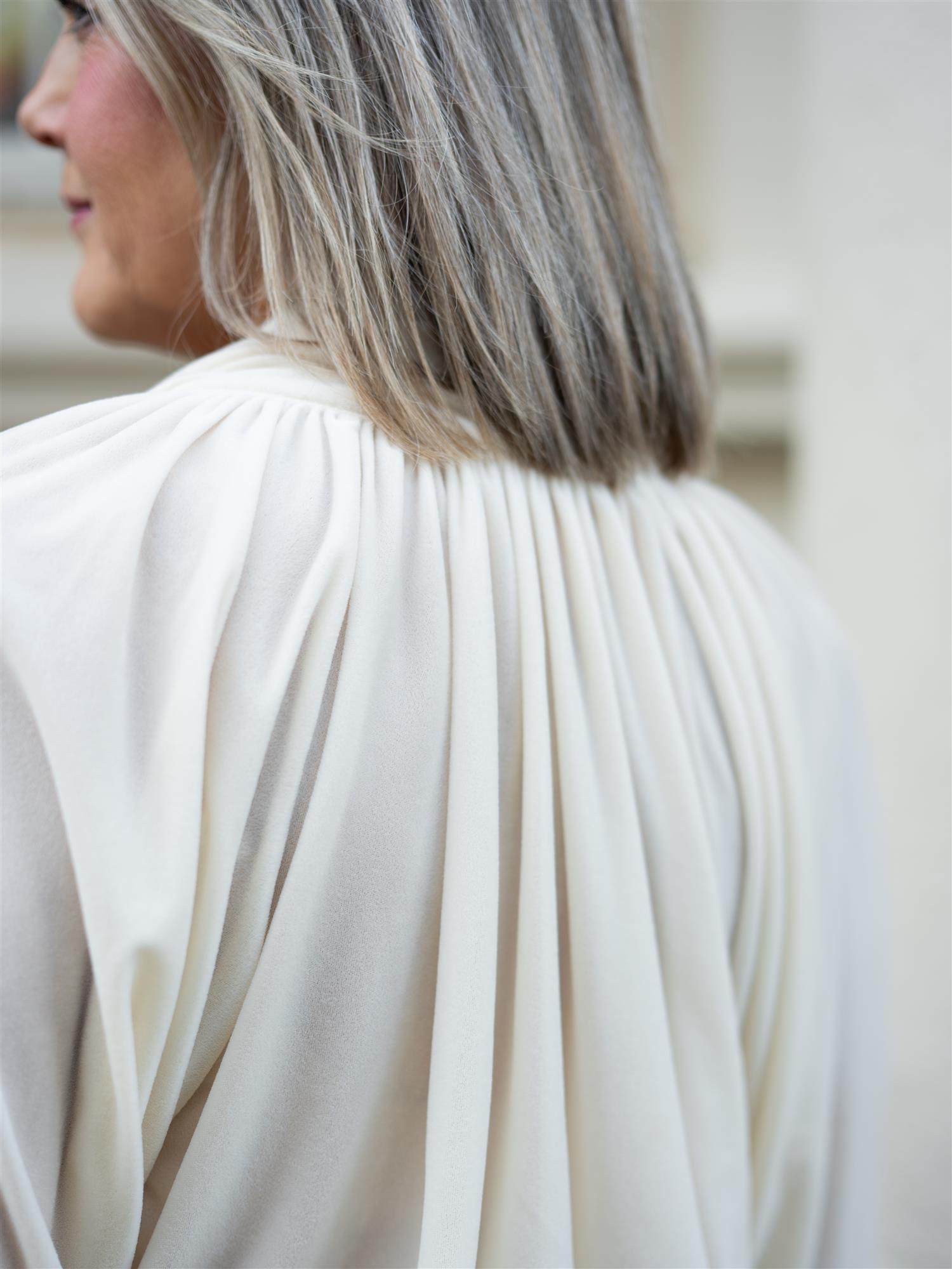 Ella&il Lill Velour Top White