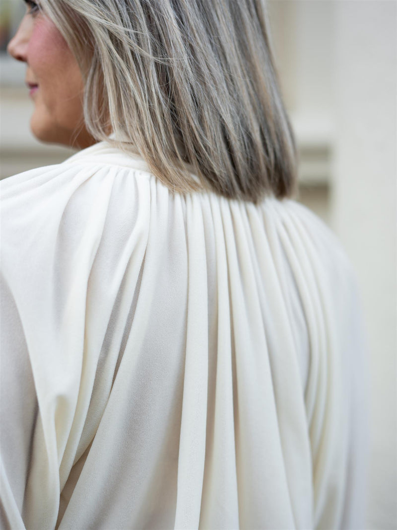Ella&il Lill Velour Top White