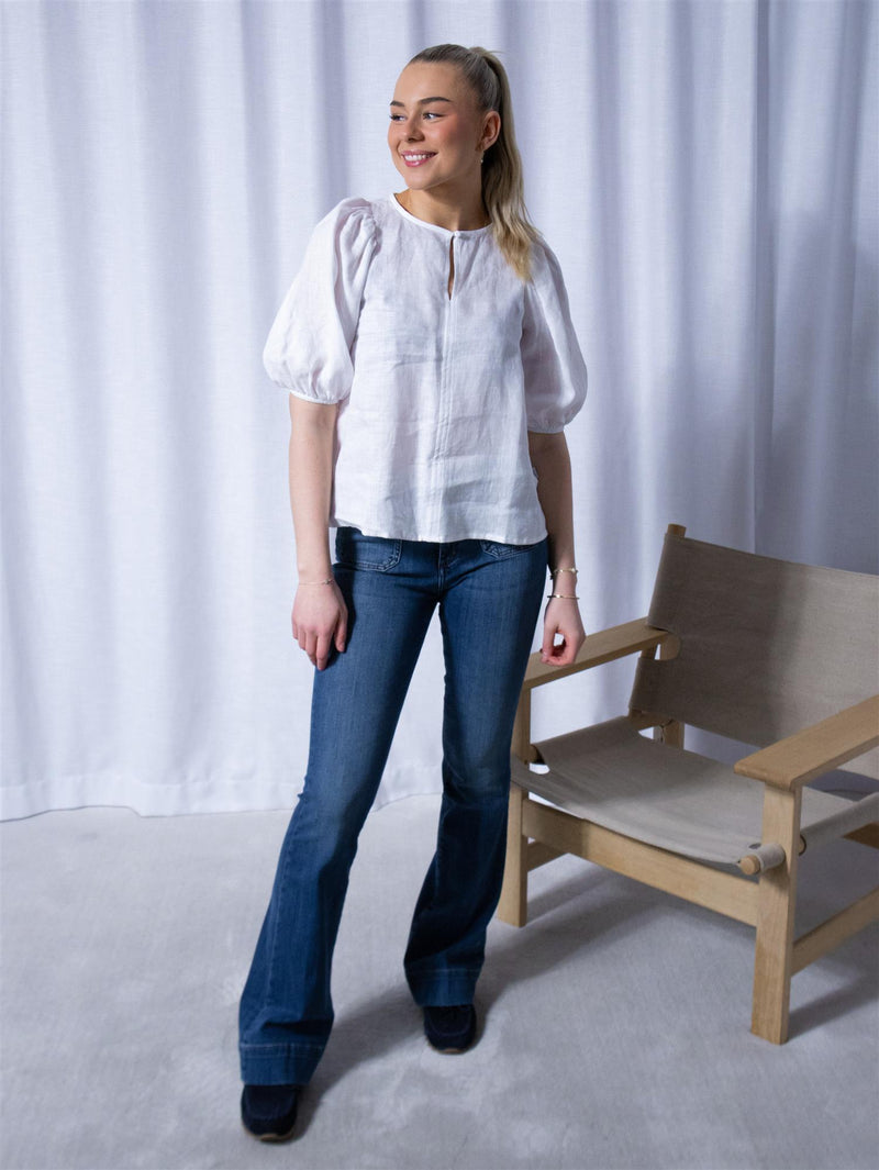 Ella&il Anna Linen Top White