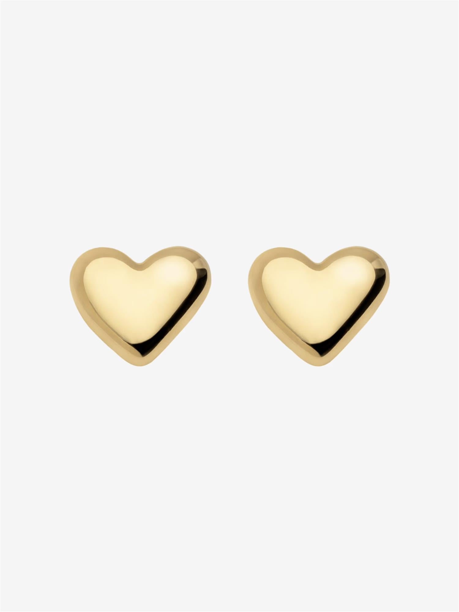 Camilla Pihl The Pebble Heart Studs Gold