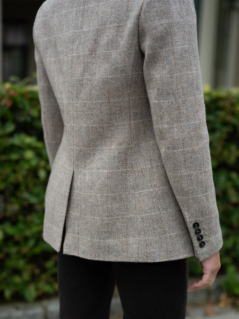 Camilla Pihl Brook Check Blazer Taupe Herringbo
