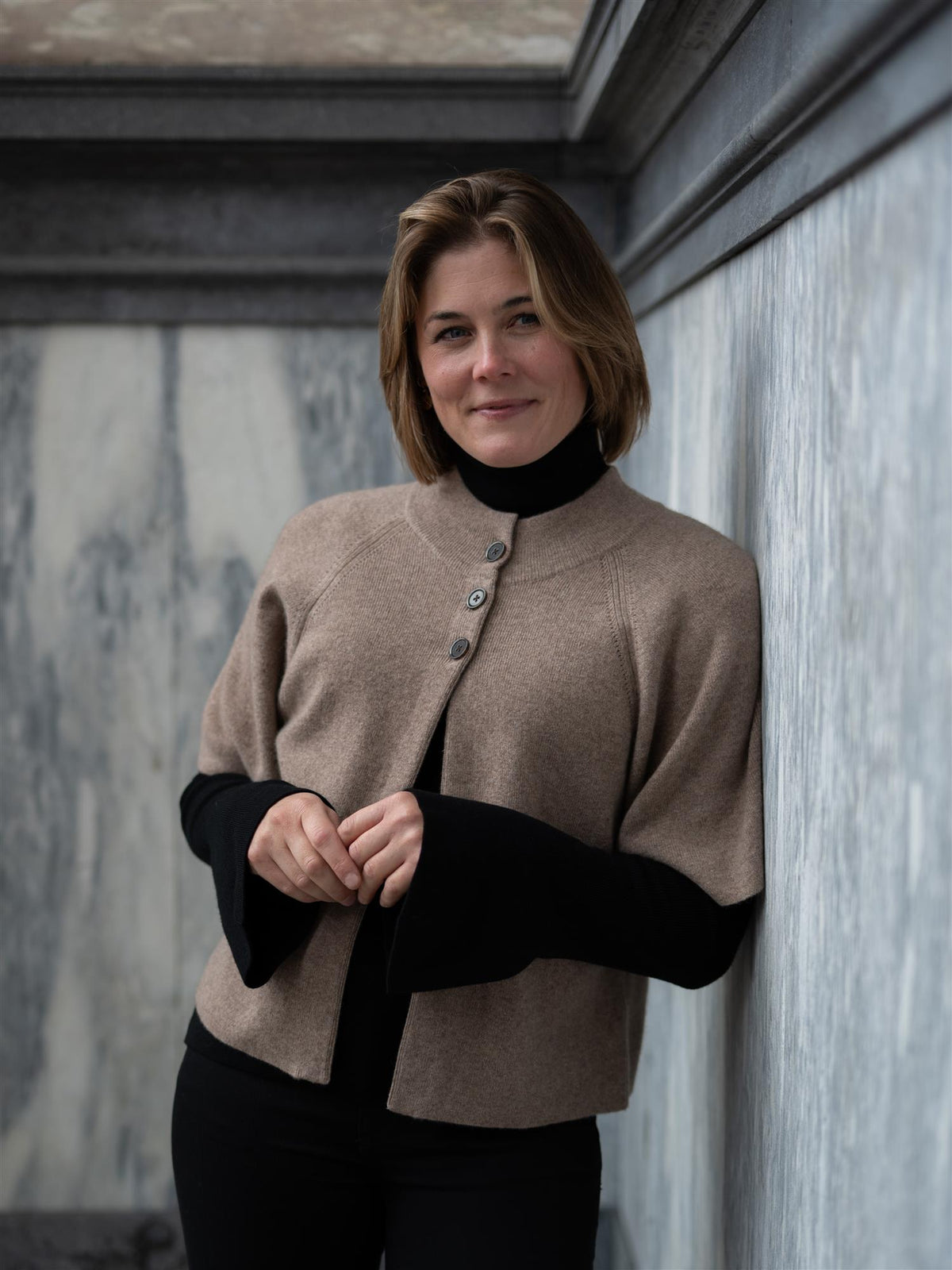 Davida Cardigan Raglan Mink