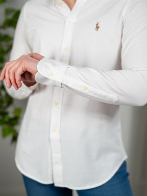 Polo Ls Heidi-Skinny-Long Sleeve-Knit White