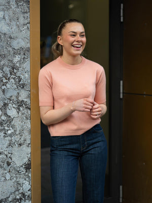 Stenströms Janet Short Sleeve Knit Orange