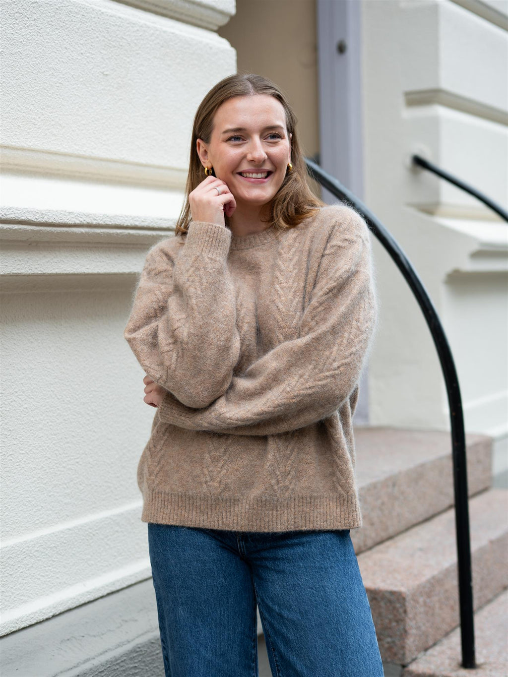 ONE and OTHER Marla Sweater Camel Melange
