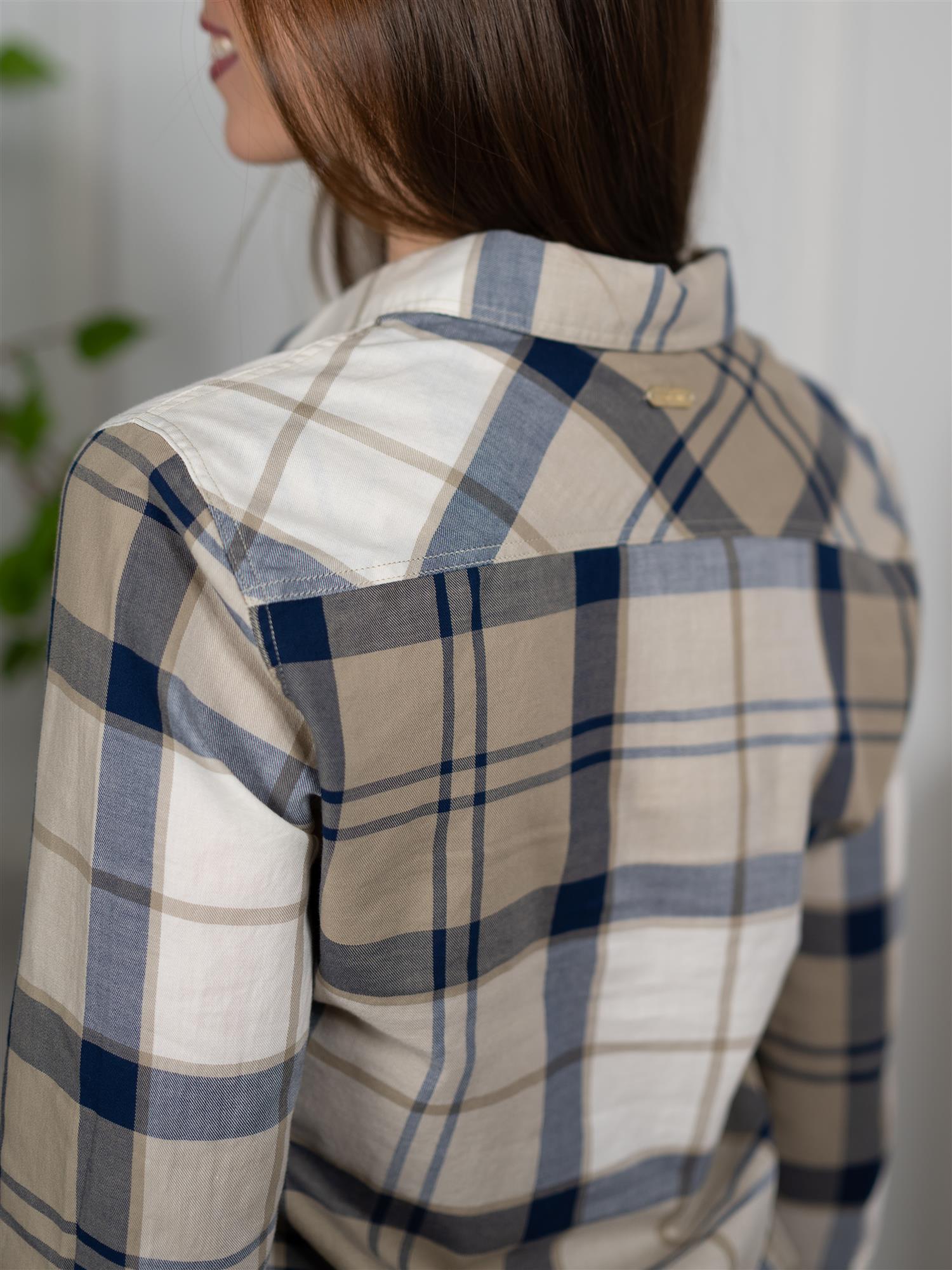 Barbour Bredon Check Navy