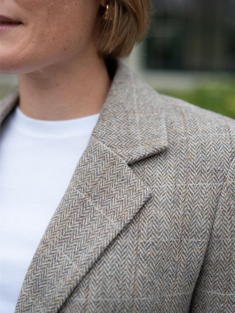 Camilla Pihl Brook Check Blazer Taupe Herringbo
