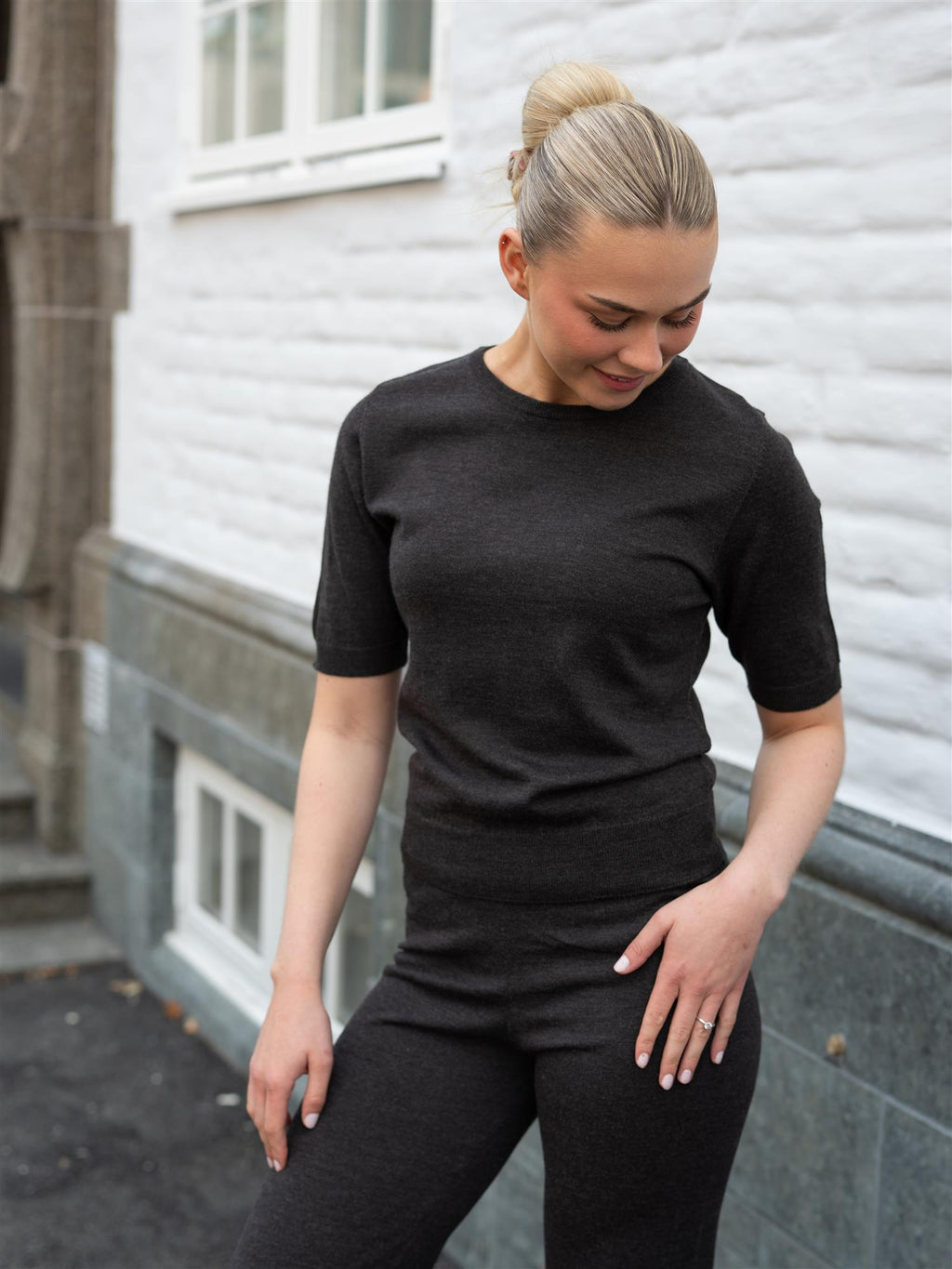 Ella&il Emmy Merino Top Dark Brown