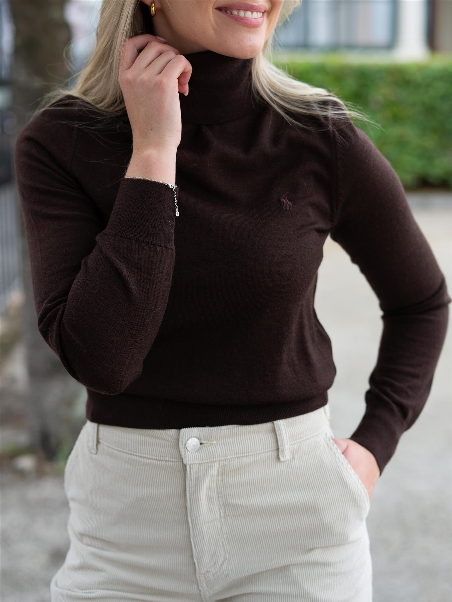 Wool Rollneck Deep Chocolate Melange