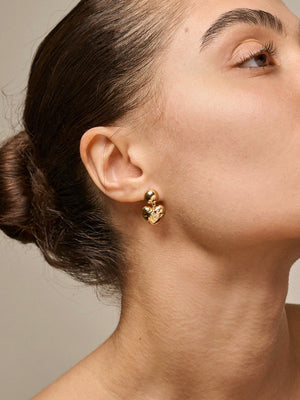 Enamel Earrings Poma Heart