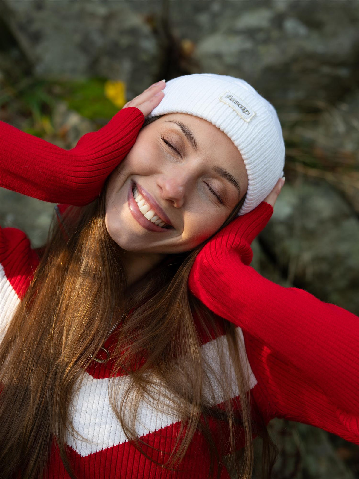 Cable Beanie White