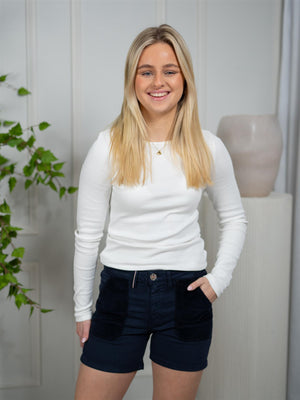 iSlow Emilia Drill Cashmere W/Cord Pockets Navy